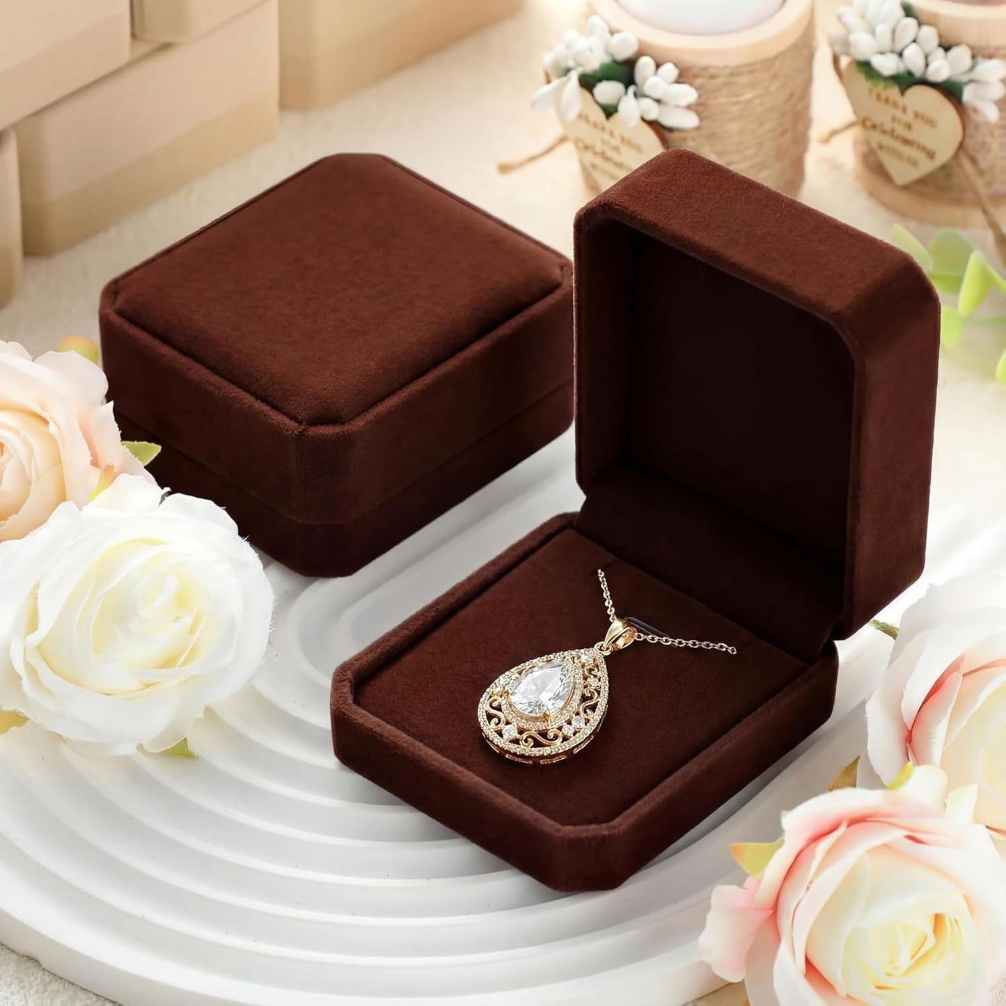 24 Cajas Regalo Joyería Terciopelo Boda
