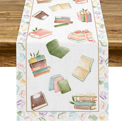 Camino mesa libro 13x72pulg decoración hogar cumpleaños