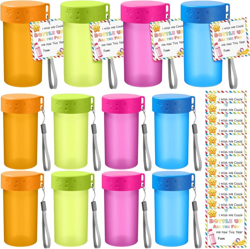 Regalos fin de año botellas agua color tarjetas