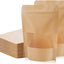 150 Bolsas Kraft 4.7x7.8pulg Con Cierre Resellable Ventana