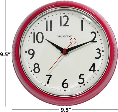 Reloj pared cocina 9.5pulg color rojo