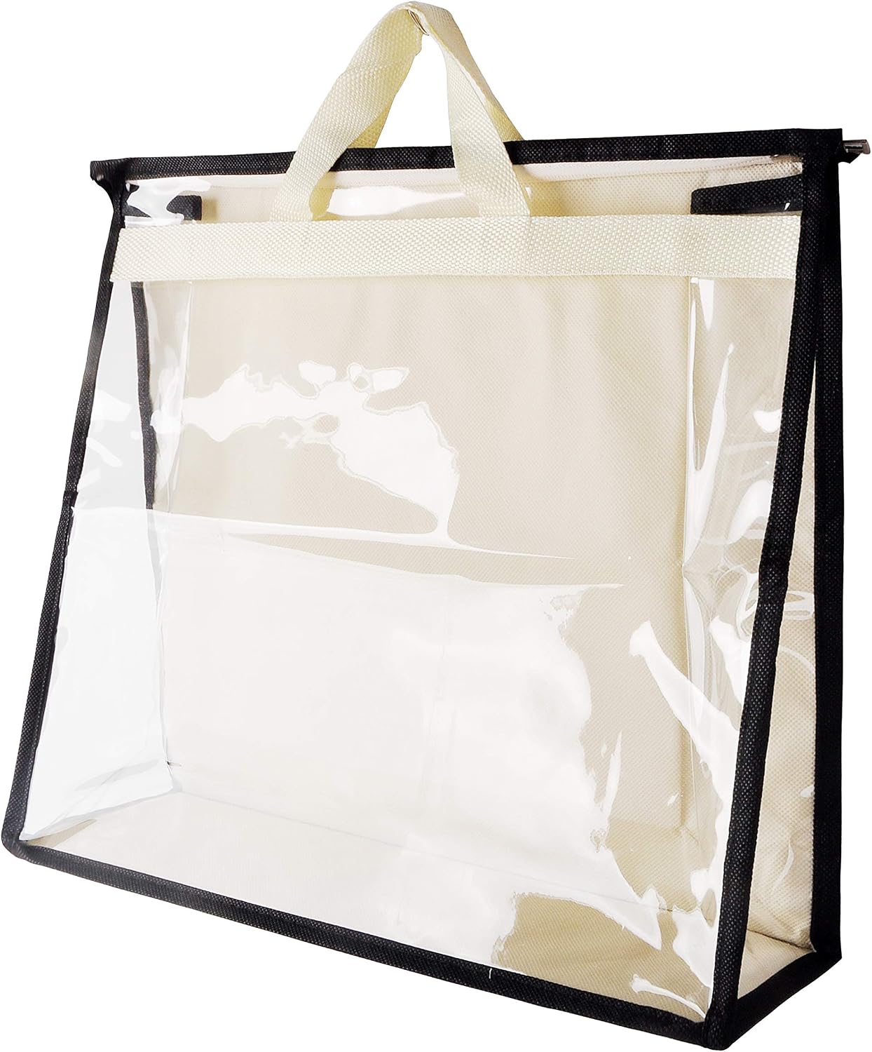 Bolso PVC transparente XXL con cremallera ahorra espacio