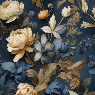 Papel tapiz vintage floral autoadhesivo 17.7x118pulg
