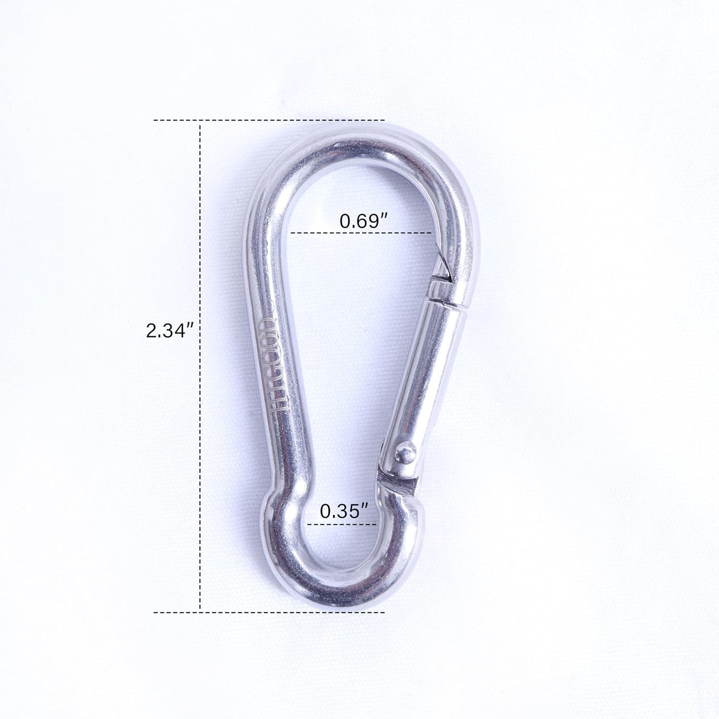 Gancho resorte acero inox 304 10uds