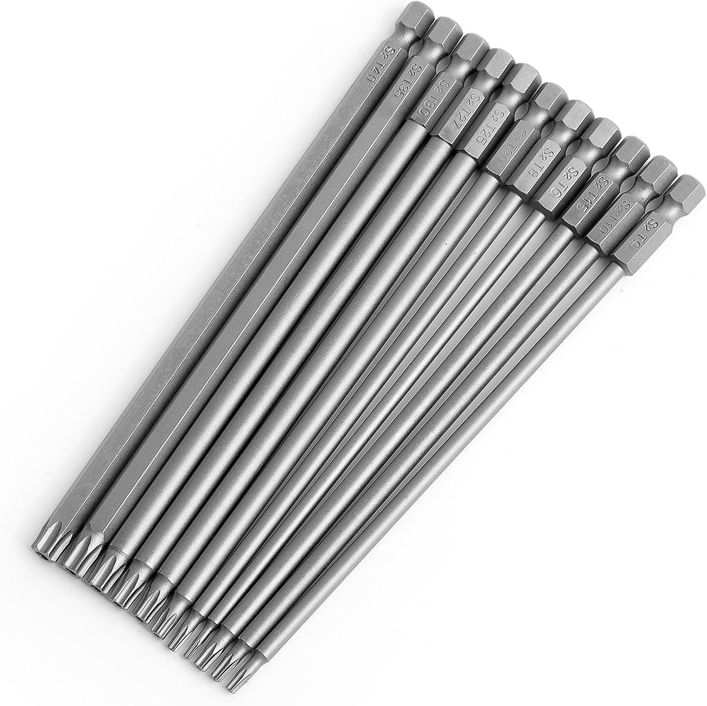 Juego 11 Pzas Brocas Torx T6-T40 6pulg Acero S2 Magnética