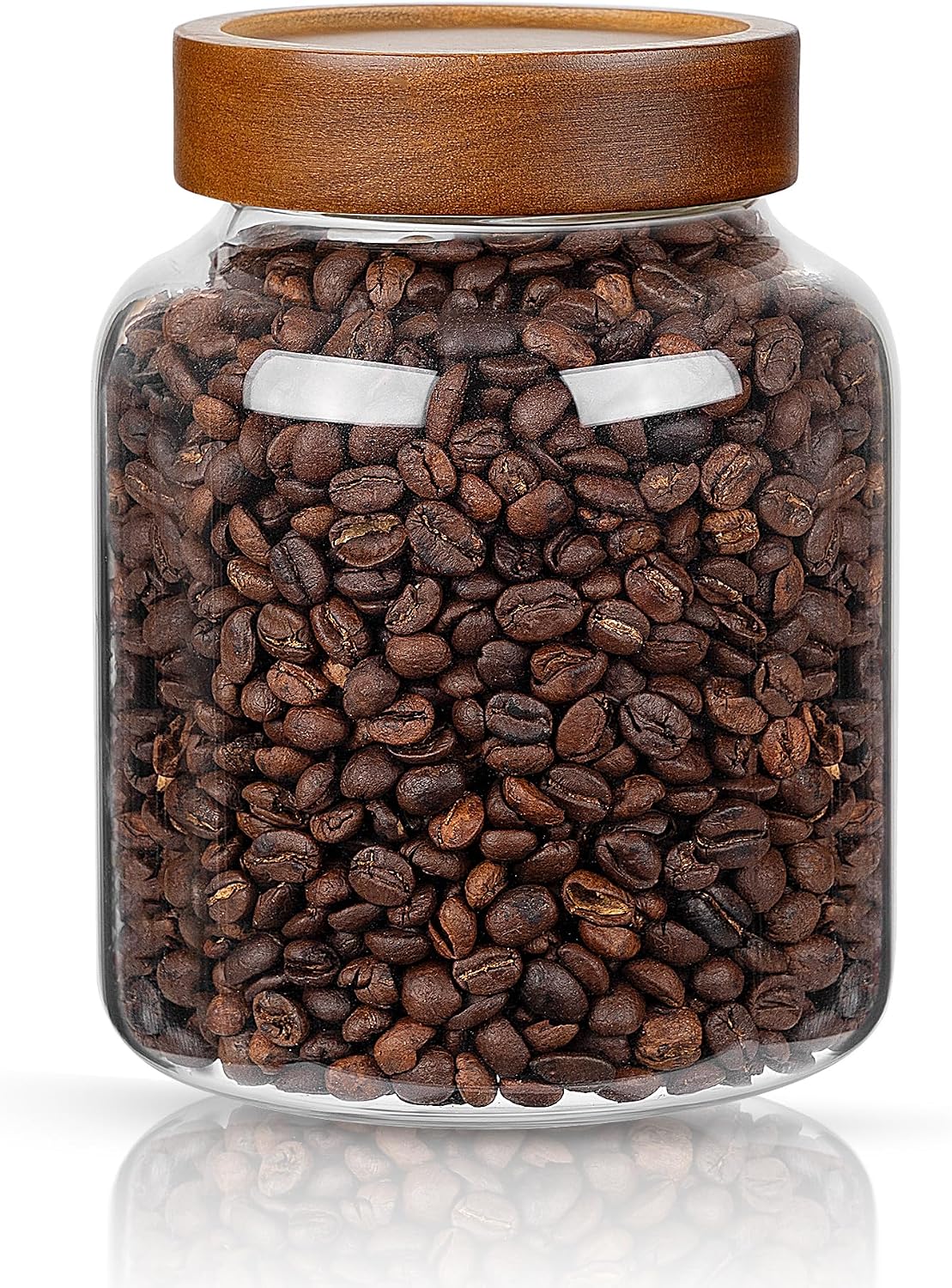 Tarro vidrio con tapa hermética 1400ml para café y frijoles