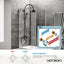 Sistema ducha expuesto 8" lluvia 3 funciones bronce