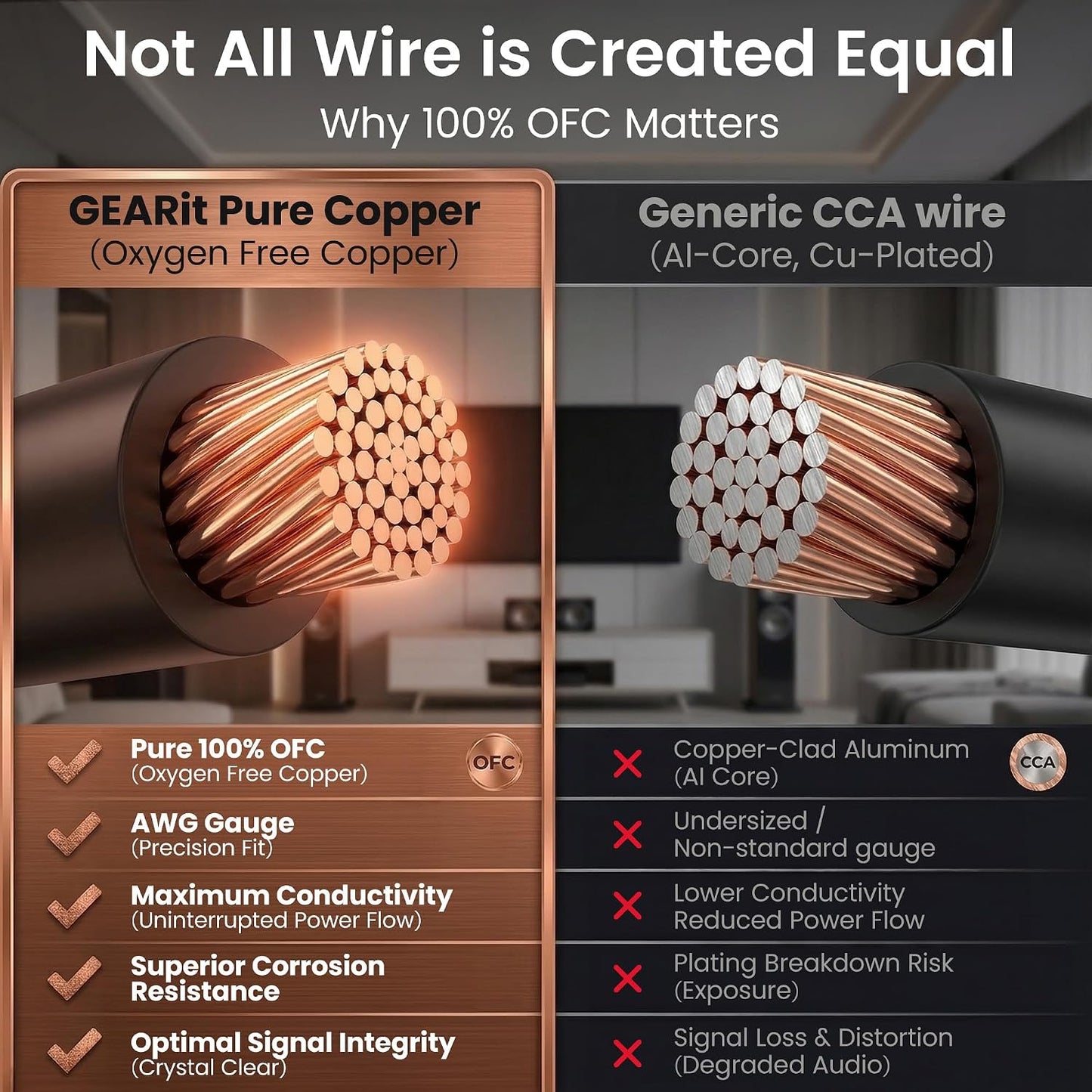 Cable altavoz CL3 16 100pies para exterior patio jardín