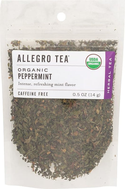 Té de menta orgánica hojas sueltas 0.5oz