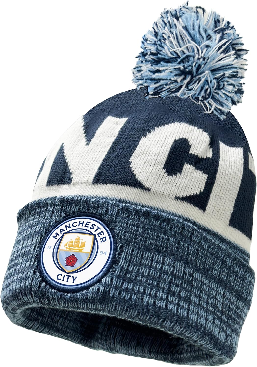 Gorro esquí Manchester City con licencia para hombre azul