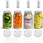 Kit fermentación frasco Mason 4 tapas vidrio herméticas