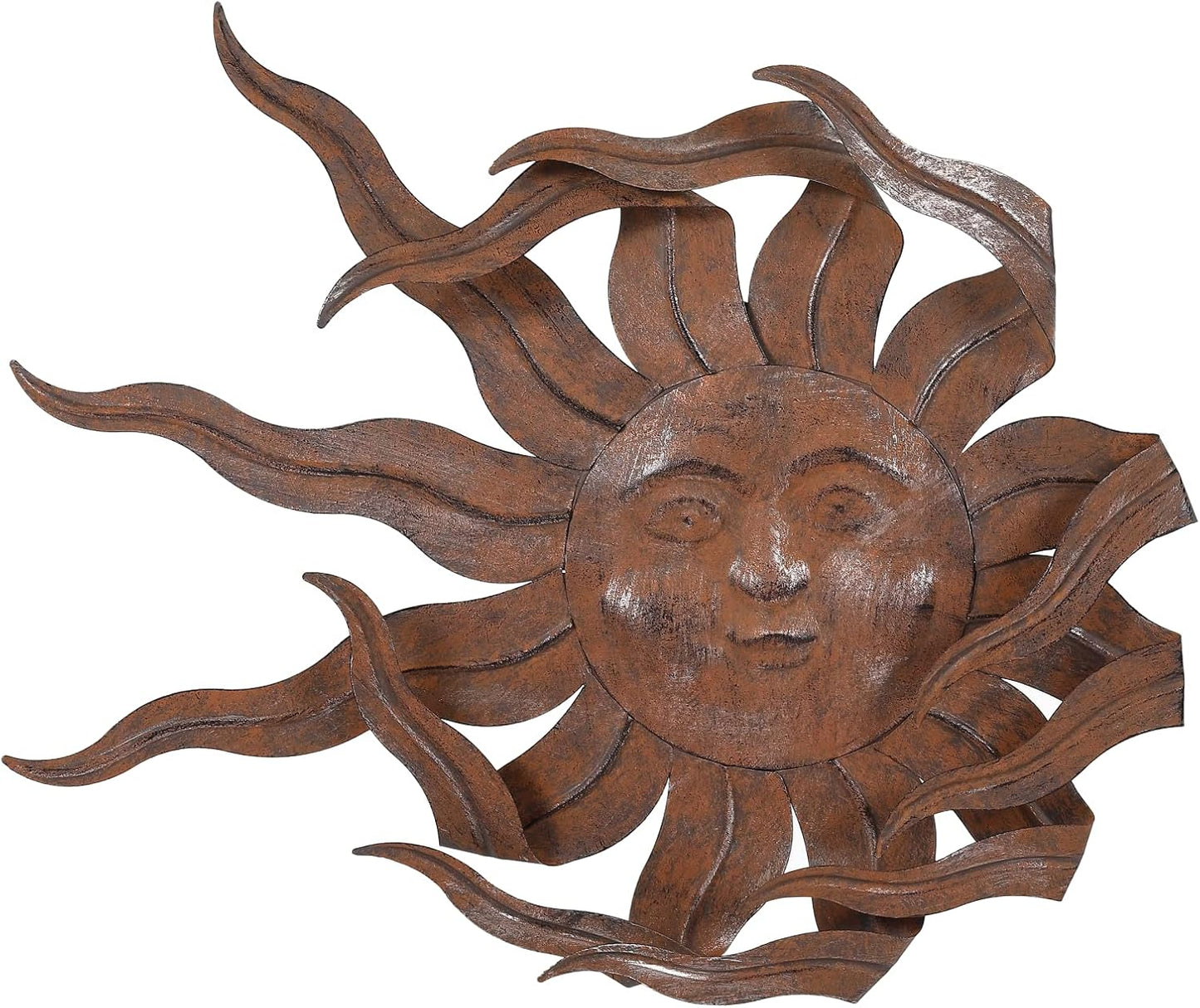 Decoración pared sol metal 21" al aire libre