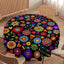 Mantel redondo flores otomíes 36pulg impermeable fiesta