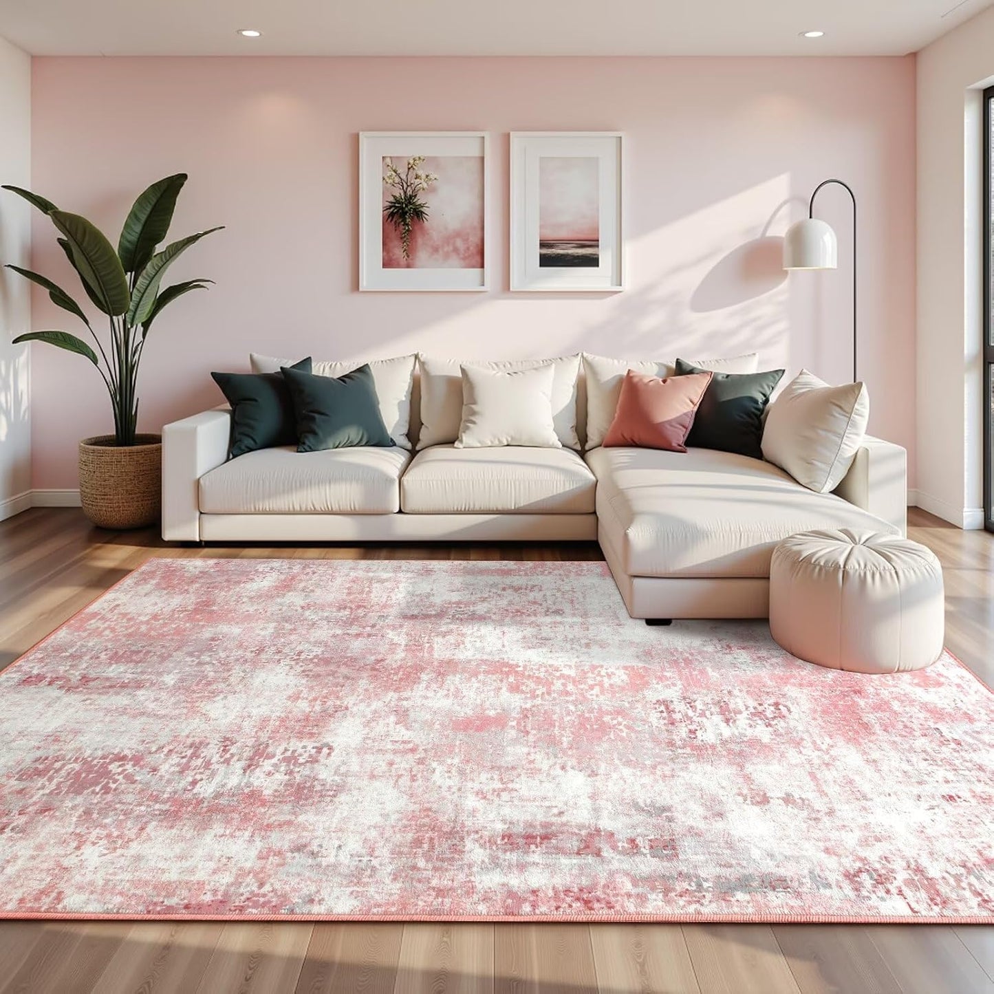 Alfombra Abstracta 3x5ft Antiderrap Dormitorio