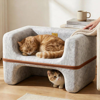 Sofá cama para gatos 23.62pulg 2 niveles reversible lavable