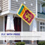 Bandera Sri Lanka 3x5ft poliéster doble costura ojales latón