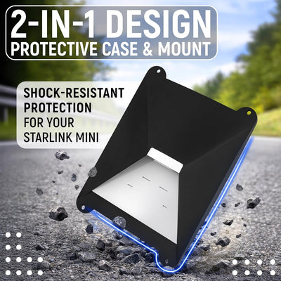 Soporte silicona Starlink Mini 2en1 con ventosas y funda