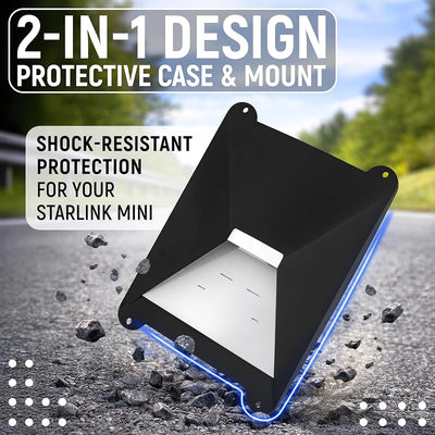 Soporte silicona Starlink Mini 2en1 con ventosas y funda