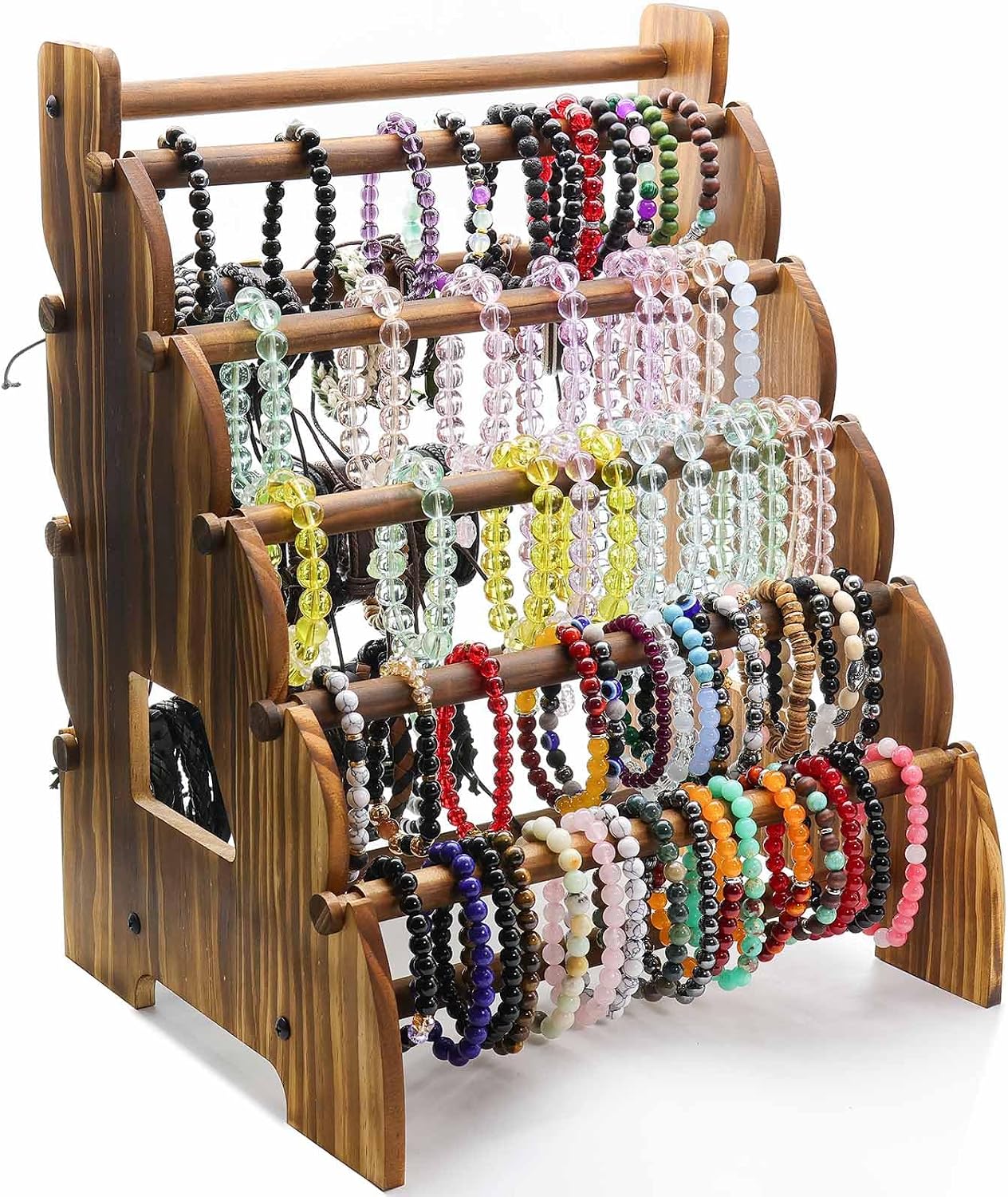 Soporte madera 8 niveles para pulseras y brazaletes 150-240