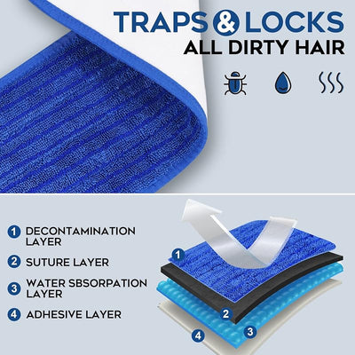 Almohadillas microfibra 18pulg para trapeador Bona azul