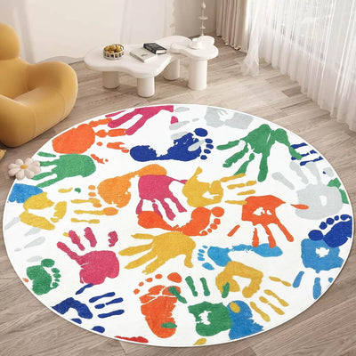 Alfombra redonda antiderrap para niños