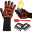 Kit guantes barbacoa resistentes 1472°F con pincel silicona