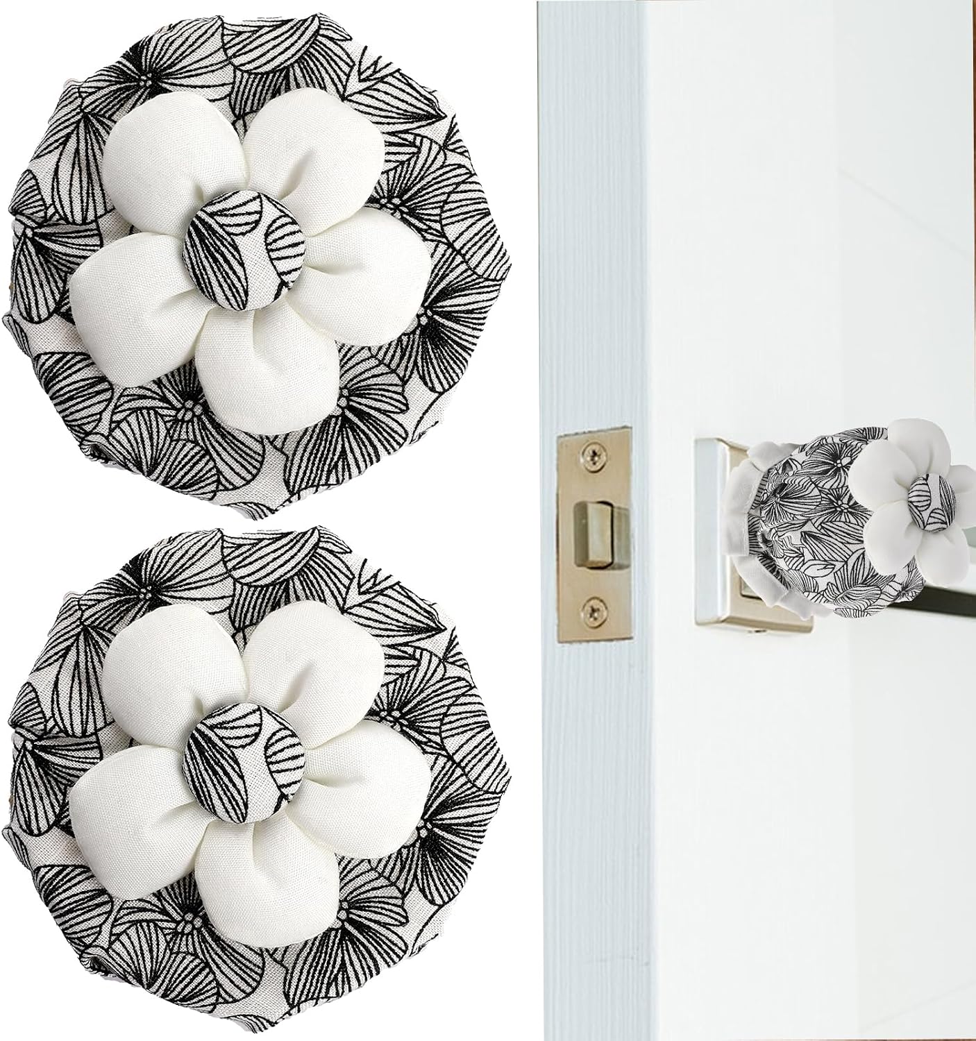 2 fundas pomo puerta con cojín espuma suave decorativas
