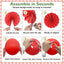 15 Pzas Decoraciones Fiesta Cuadros Rojos 12pulg