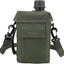 Cantina agua 2l portátil con bolsa cintura camping verde