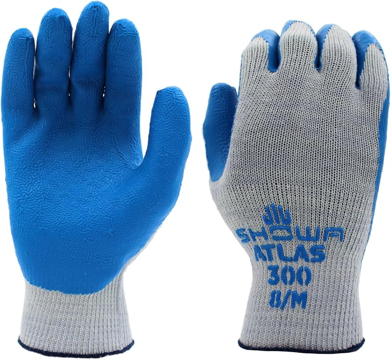 Guantes trabajo agarre arrugado para construcción