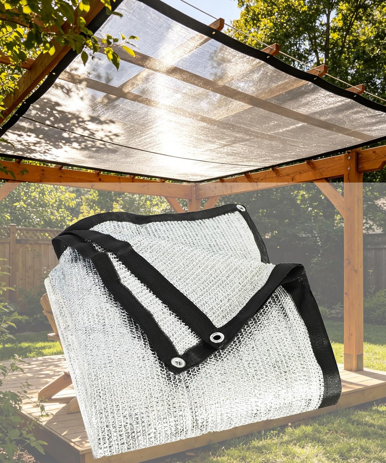 Paño sombra aluminio 10x20ft malla reflectante