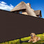 Red de sombra para cerca 3x16ft resistente 170gsm malla marrón