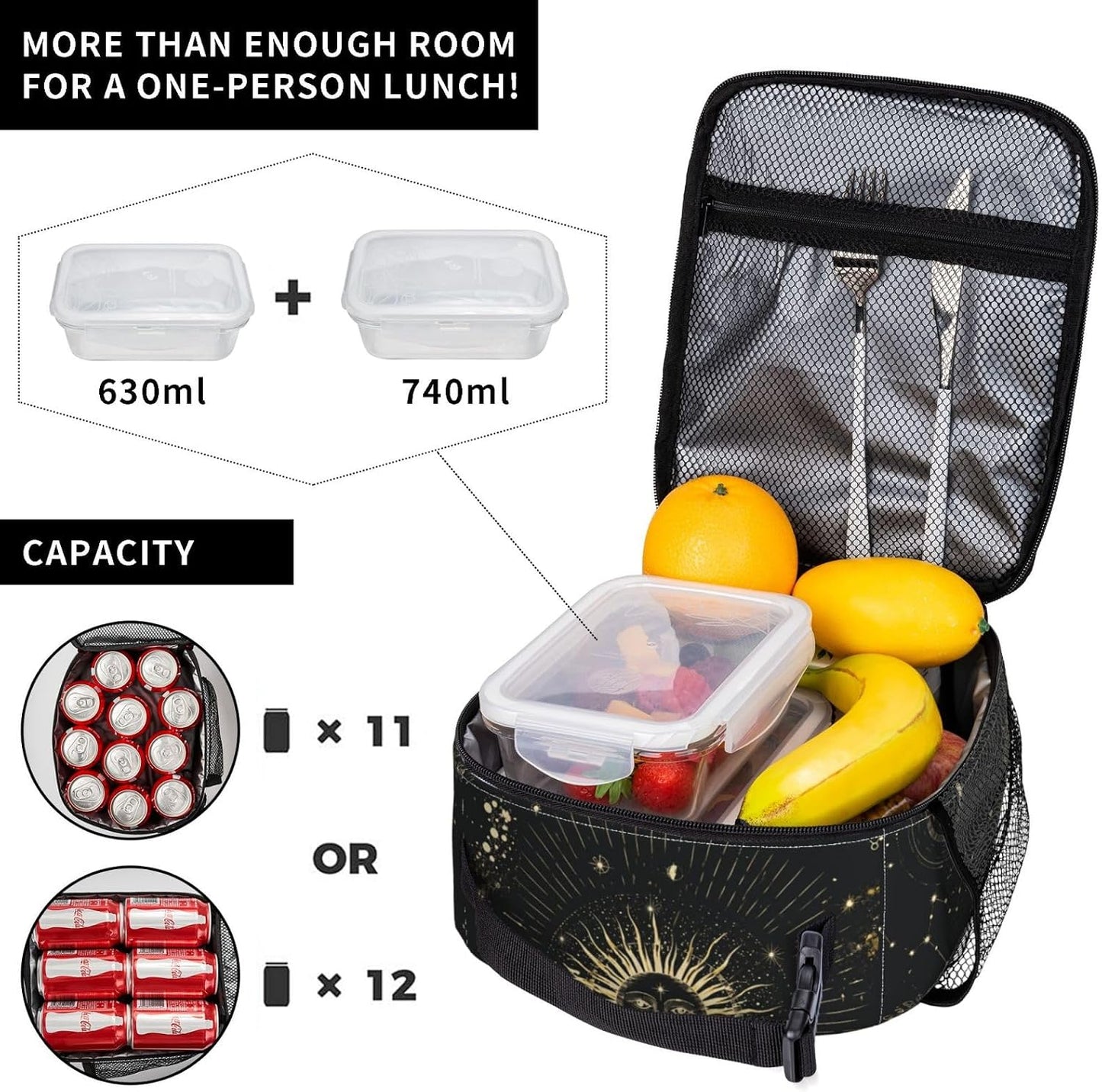 Bolsa almuerzo térmica reutiliz. para niños y adultos