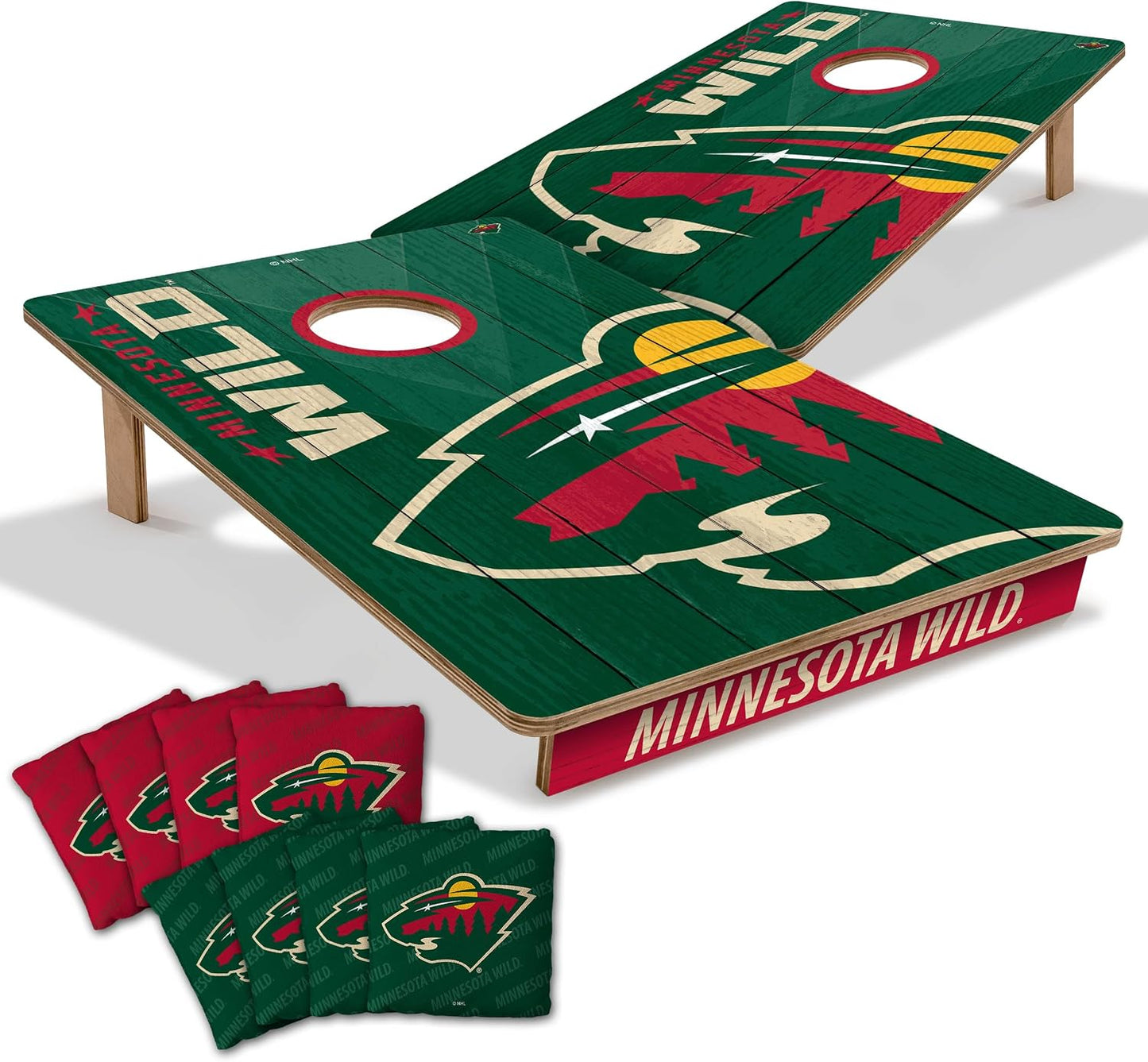 Set Cornhole Madera 2x3pulg con Bolsas Logo NHL