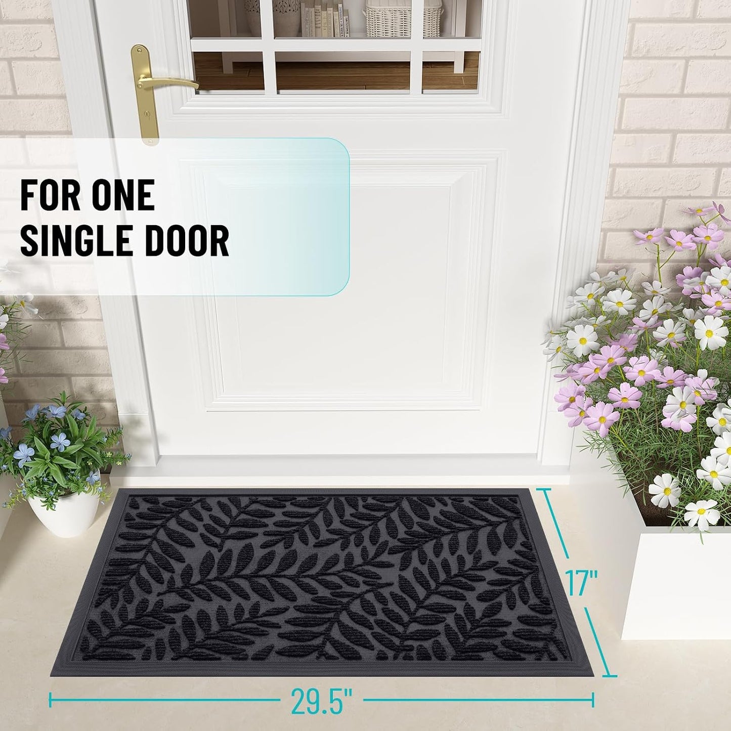 Tapete puerta 47x32" impermeable goma natural