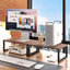 2 Soportes elevadores monitor madera escritorio computadora marrón