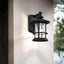 Aplique pared exterior negro texturizado 10pulg 2uds