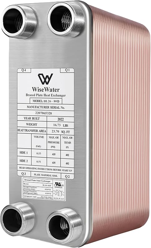 Intercambiador calor placas acero inox 80 de 4x12