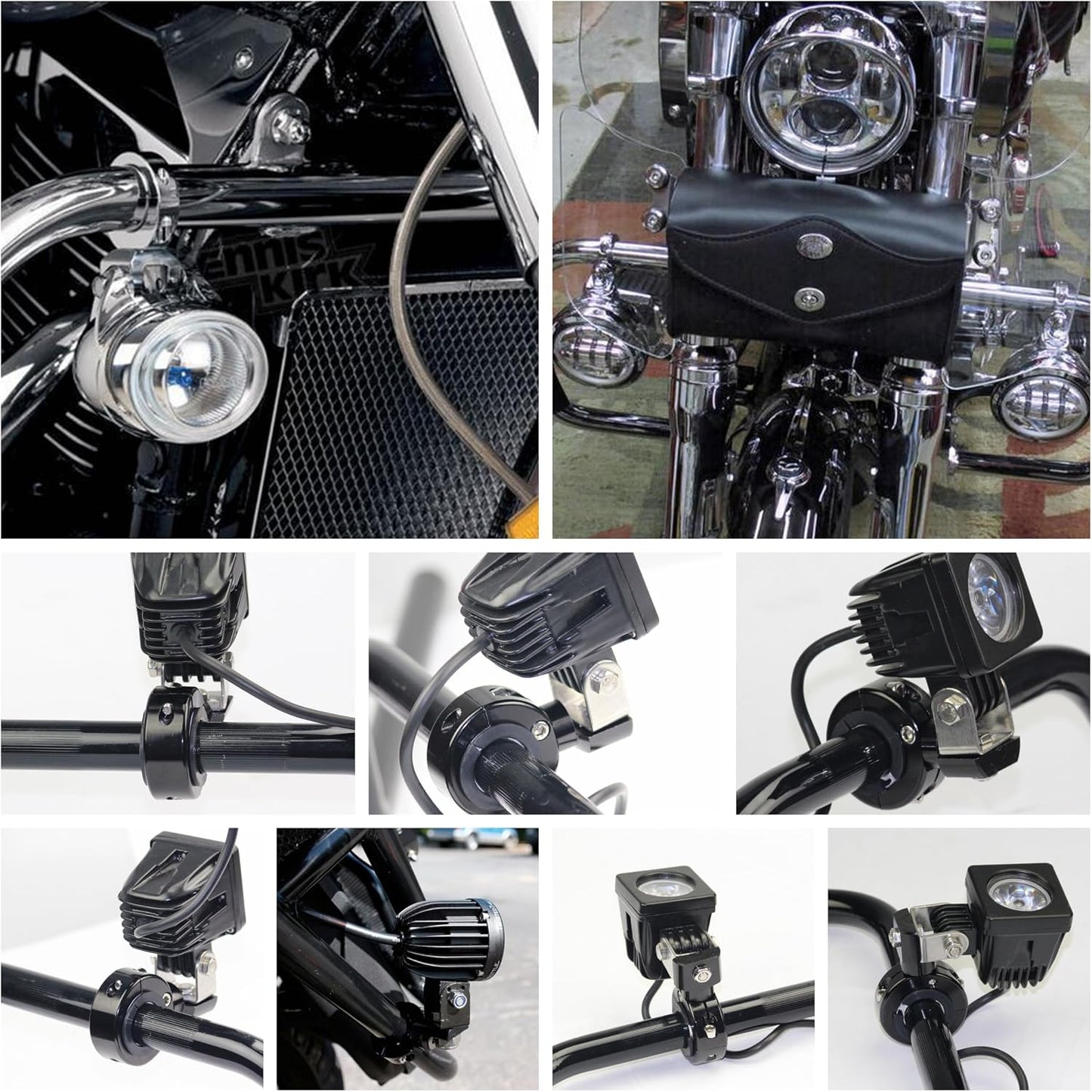 Soporte ajustable faro antiniebla motocicleta aluminio CNC
