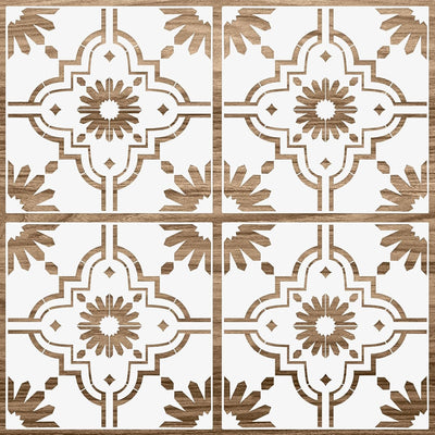 4 Pzas Plantillas Azulejos Reutilizables 12x12pulg Pared Suelo