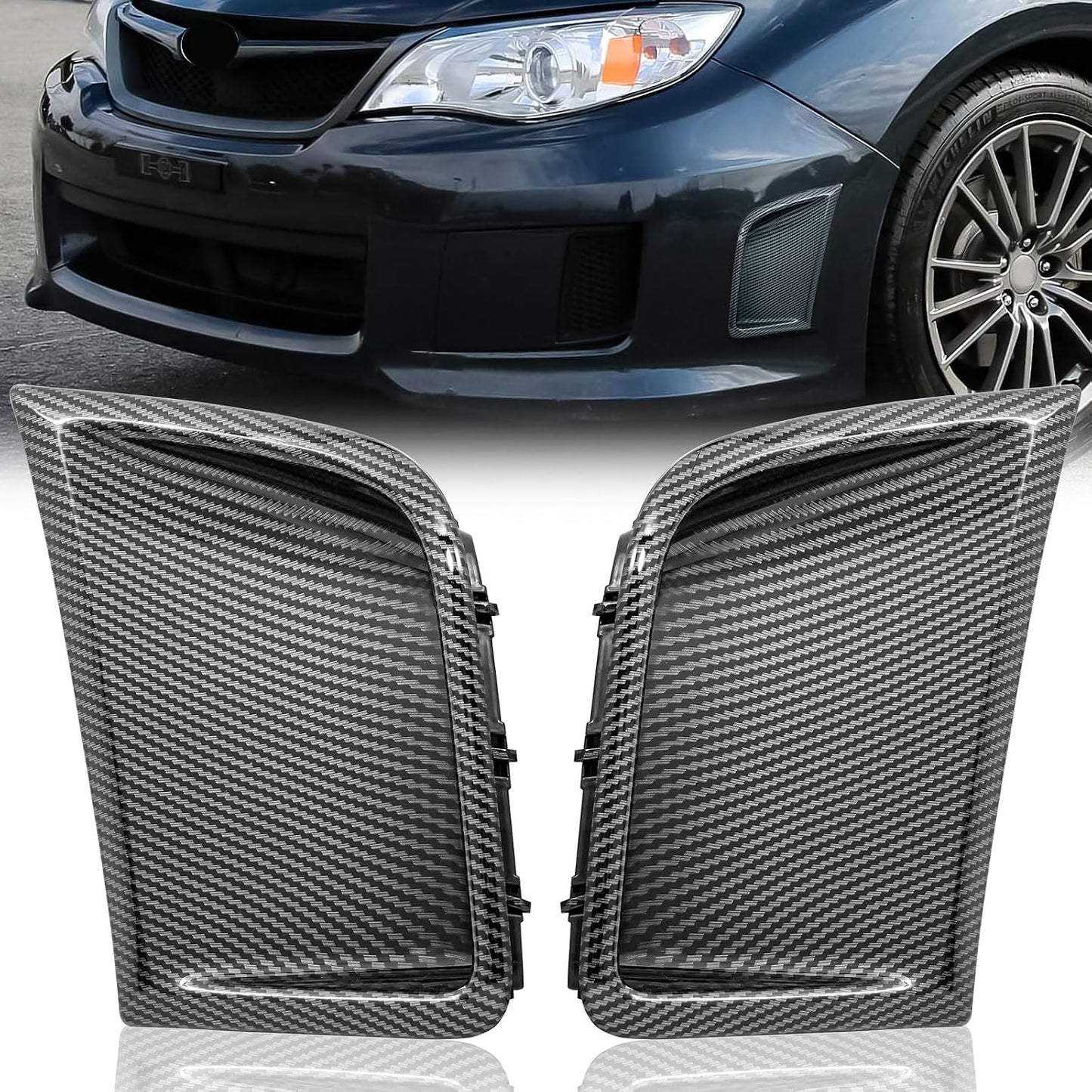 Cubierta bisel lateral parachoques Subaru WRX Sti fibra