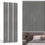 3 Paneles Pared Madera 94.5x11.4" Acústicos 3D