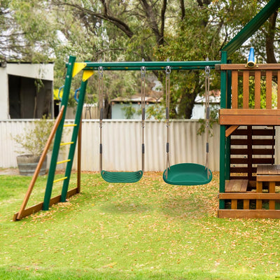 2 Asientos Columpio Plástico Cuerda Ajustable Niños Adultos