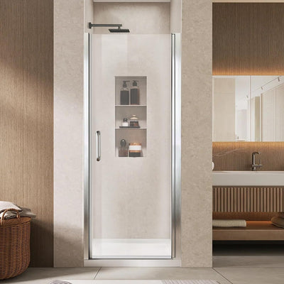 Puerta ducha pivotante 30-31.5pulg x76pulg vidrio templado