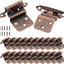 Bisagras empotradas bronce 3/8 pack 50 cierre auto cocina