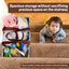 Cesta escalera 16x10x16" con asas plegable beige