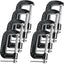Set 8 abrazaderas C acero 3pulg hierro fundido mango T negro