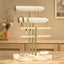 Soporte pulseras 3 niveles terciopelo beige organiz. joyas