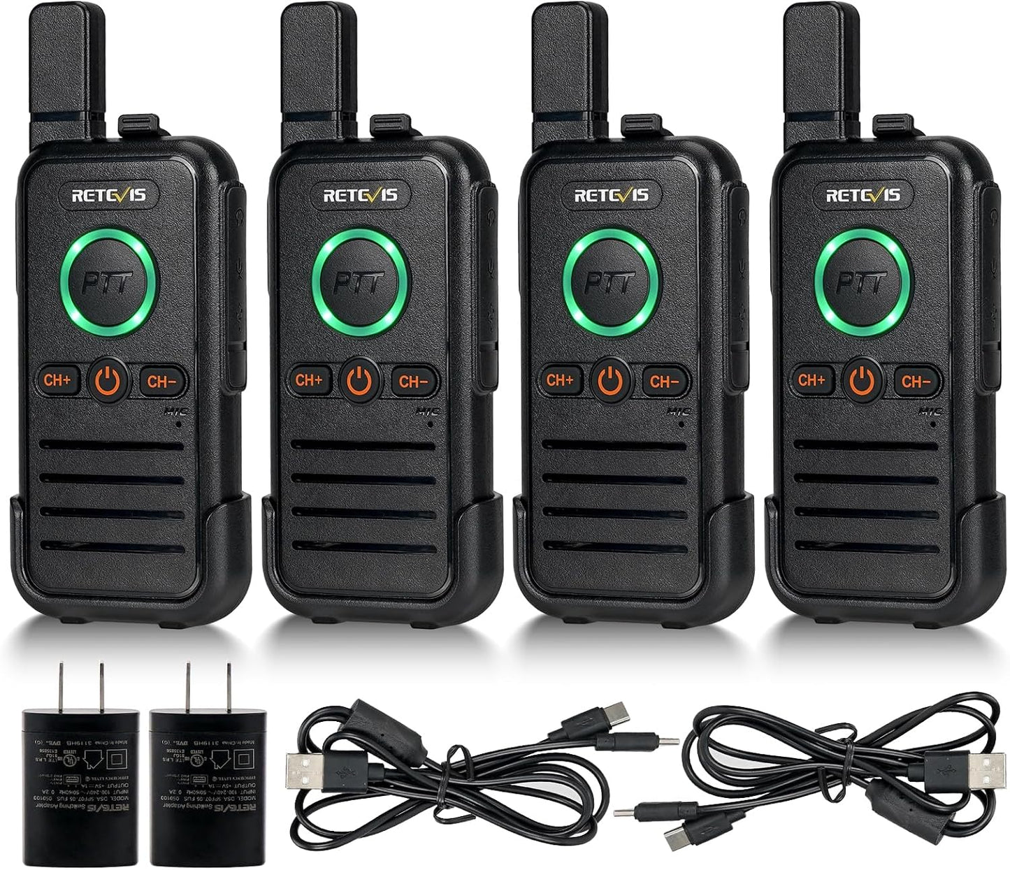 Walkie Talkies 16 Canales Recargable USB-C