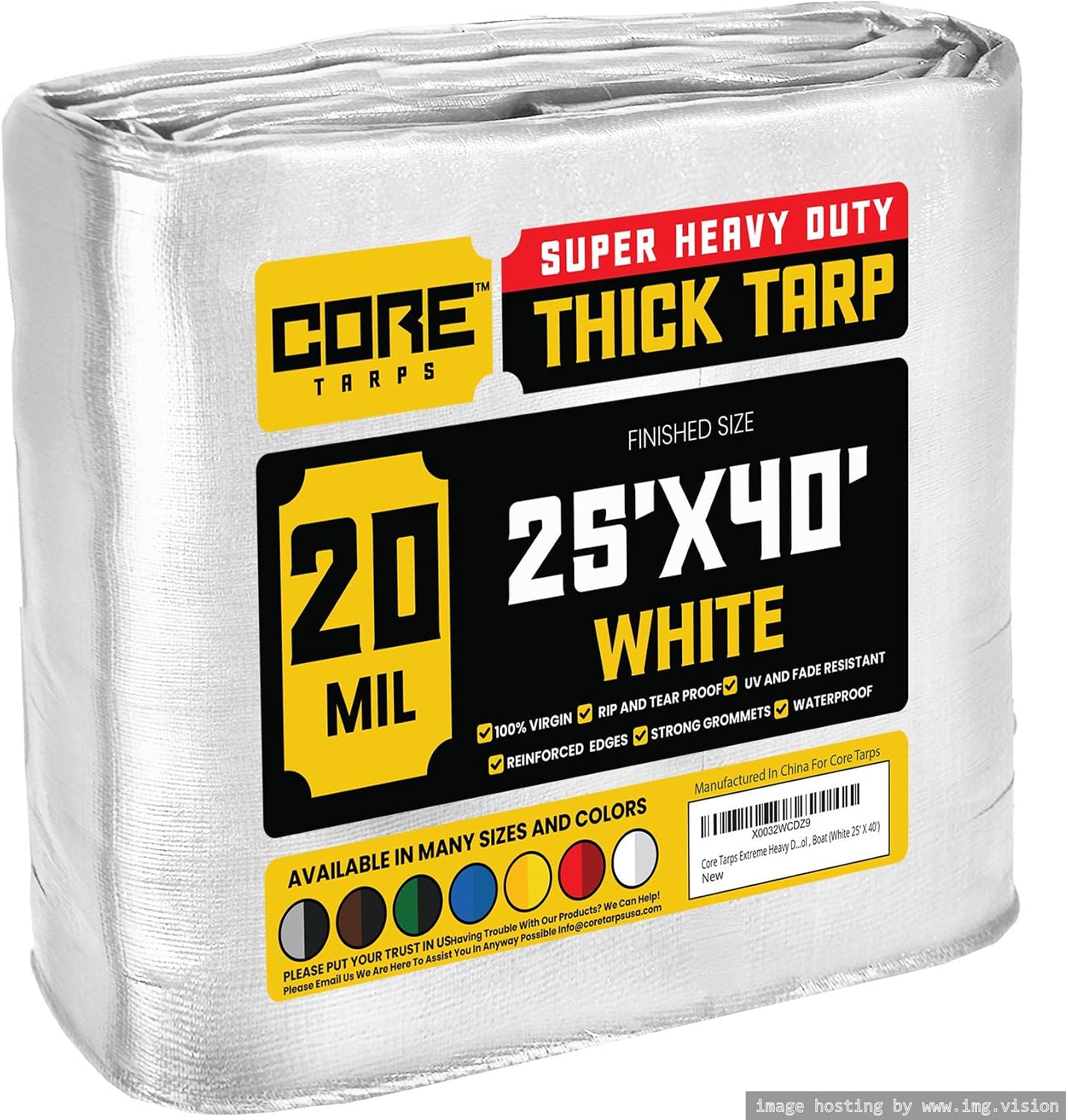 Lona resistente UV 20mil impermeable para techo campamento